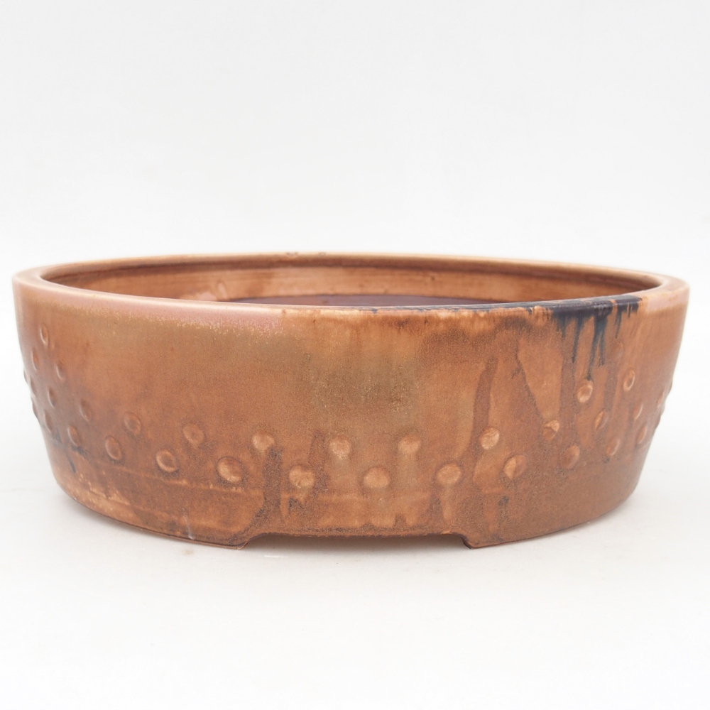 Bonsaischale aus Keramik 24,5 x 24,5 x 7 cm, rosa