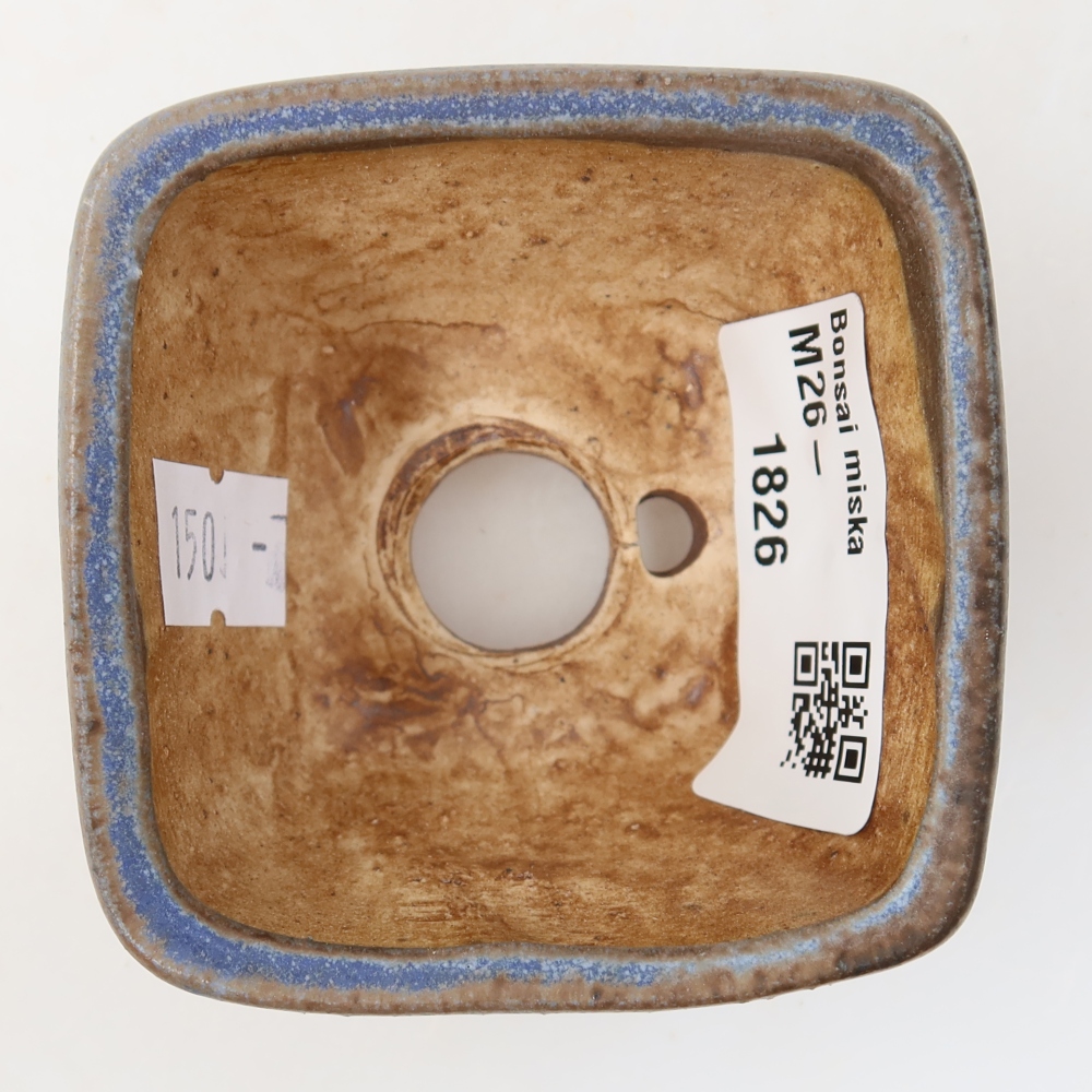 Keramik-Bonsai-Schale, 6 x 6 x 4 cm, Farbe: Blau