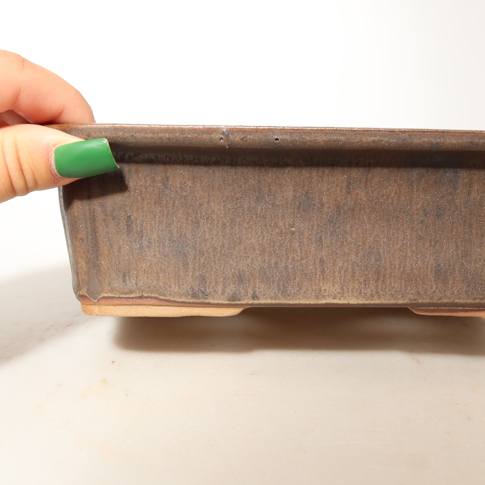 Keramikschale  20 x 15,5 x 5,5 cm, Farbe: braun