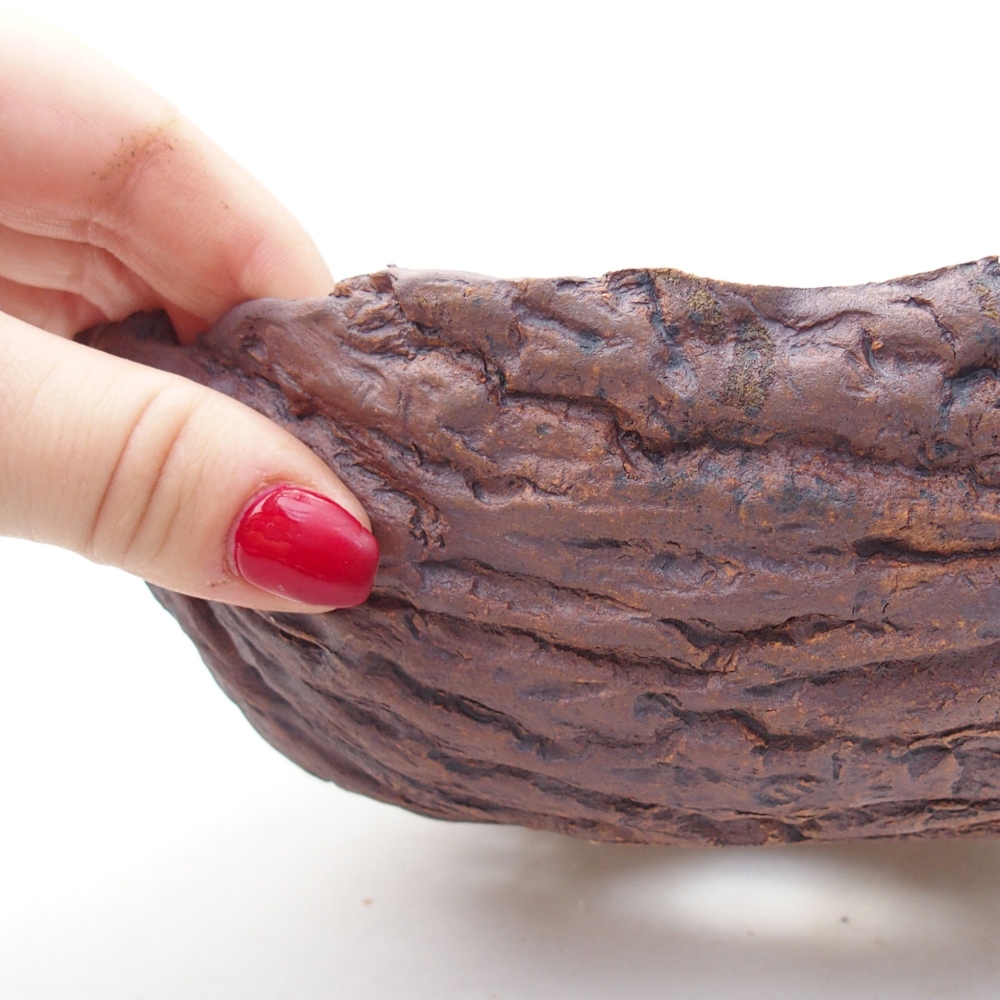 Keramikschale 20 x 17,5 x 7 cm , Farbe braun