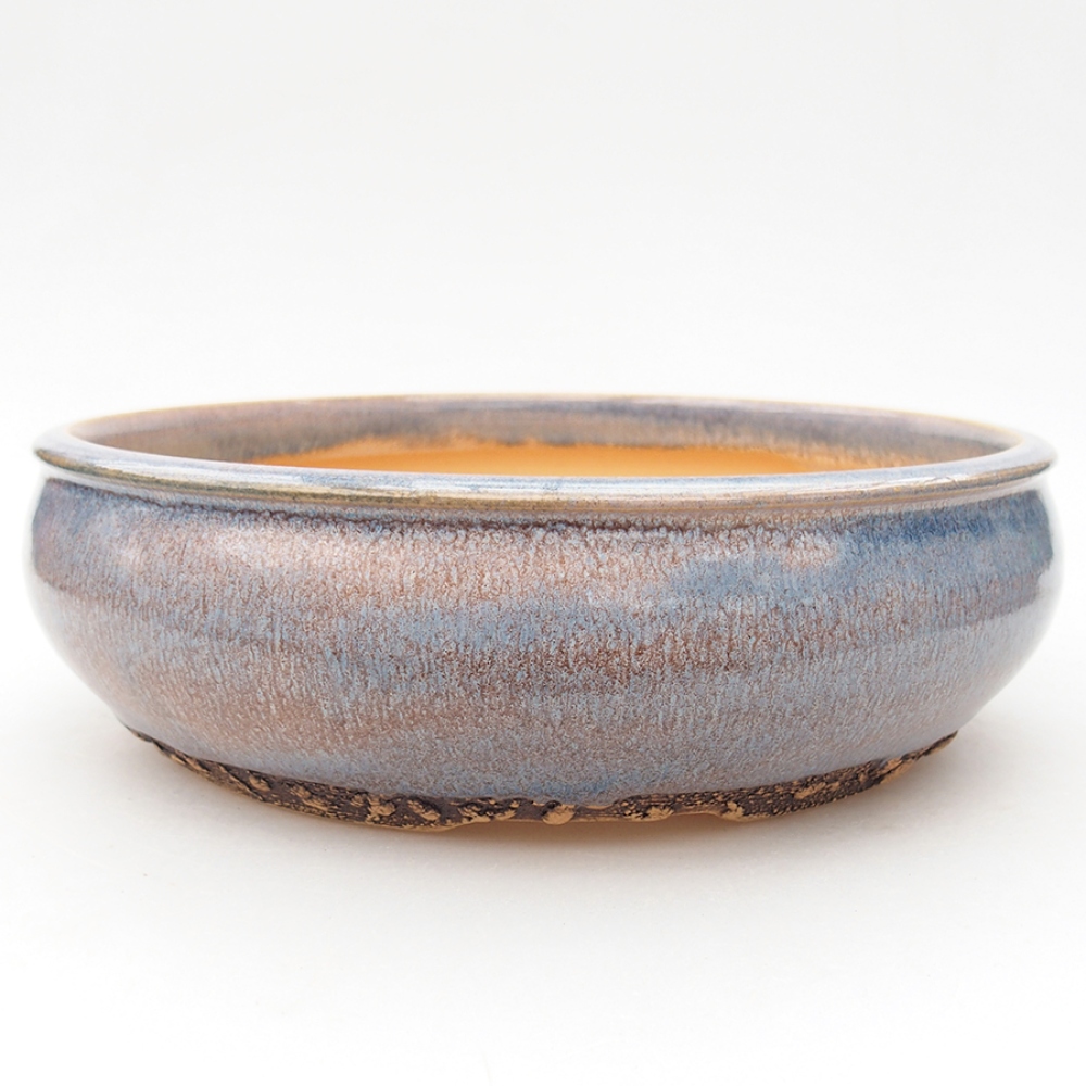 Keramik-Bonsaischale 22 x 22 x 7 cm, Farbe blau