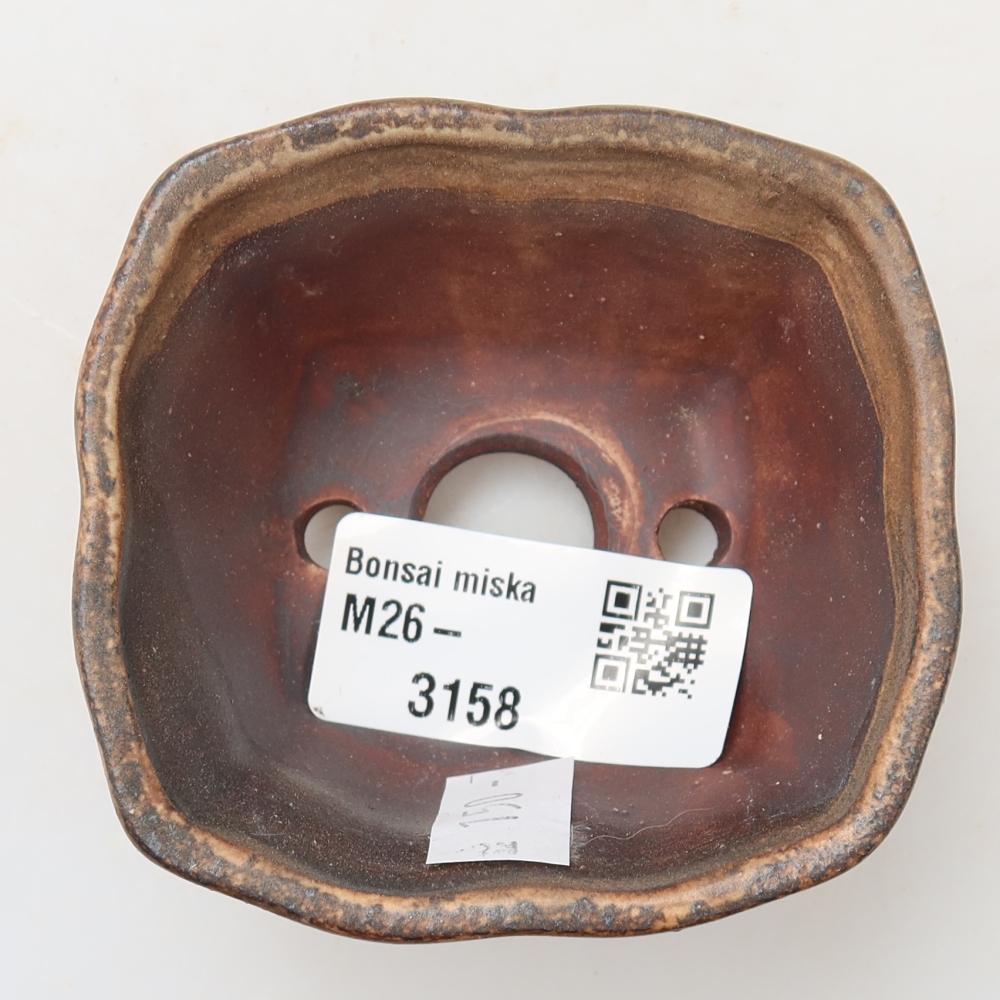 Keramik-Bonsai-Schale 7 x 7 x 3,5 cm, Farbe: Rosa