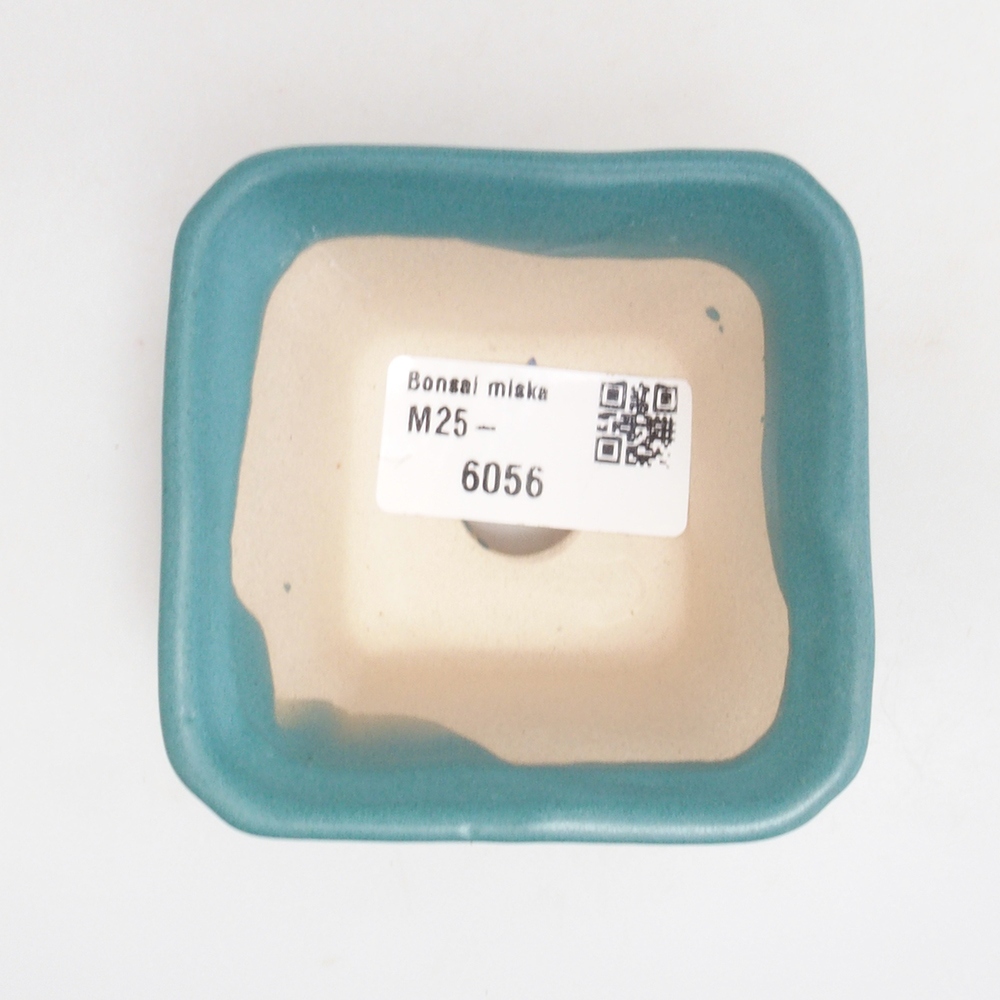 Keramik Bonsai Schale 7,5 x 7,5 x 4,5 cm, Farbe blau