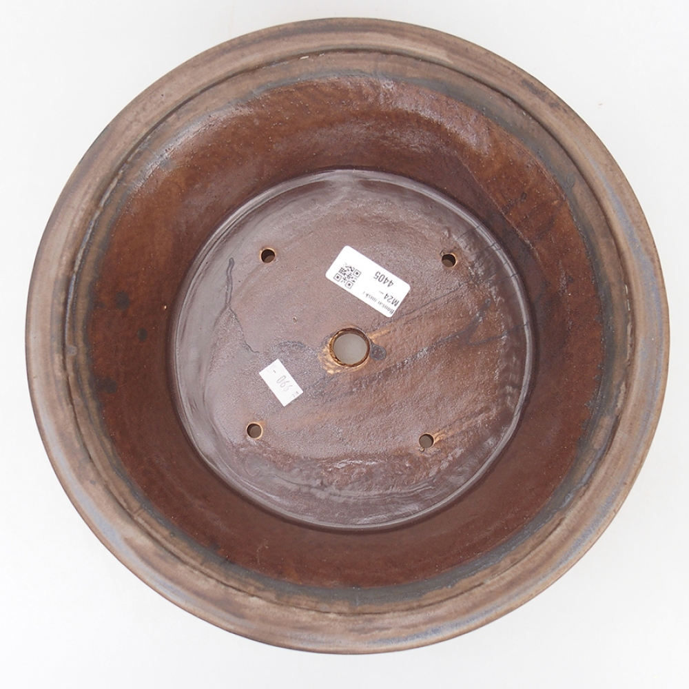 Keramik-Bonsaischale 24,5 x 28,5 x 8,5 cm, Farbe braun