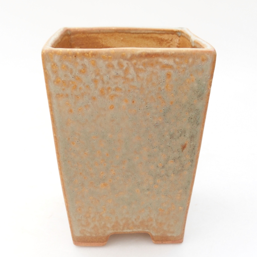 Keramik-Bonsaischale 9 x 9 x 12,5 cm, Farbe Grün