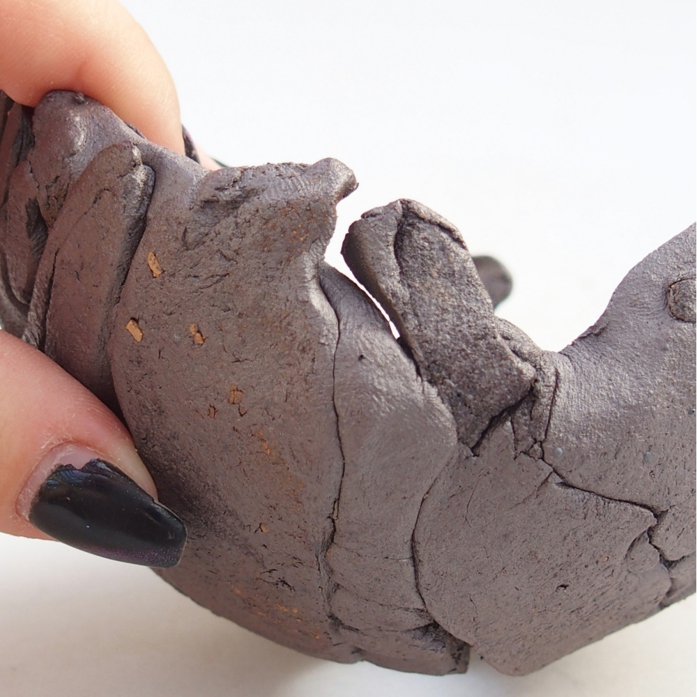 Keramikschale 10,5 x 10 x 7,5 cm , Metallic-Farbe