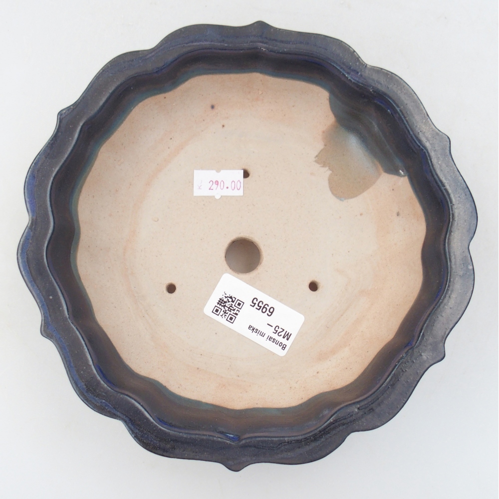 Bonsaischale aus Keramik 19 x 19 x 5 cm, Farbe blau