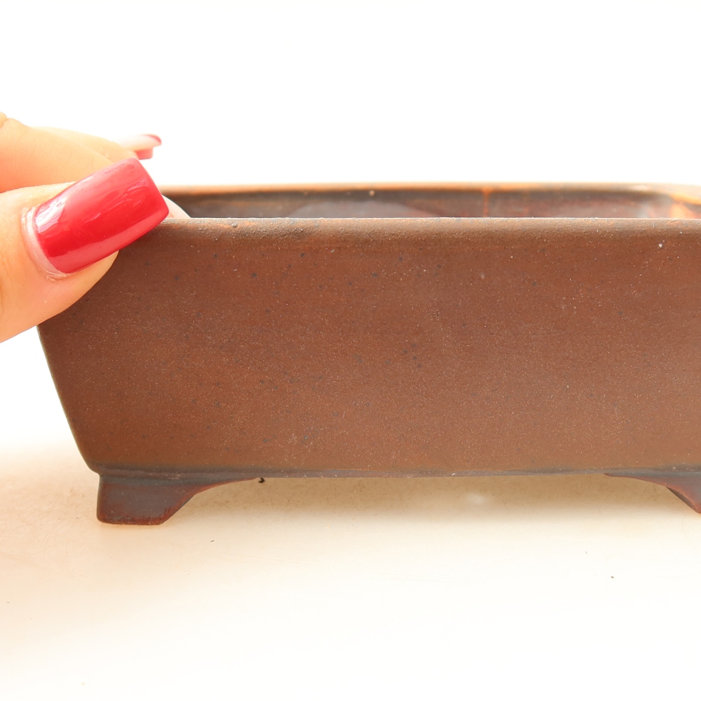 Keramik-Bonsai-Schale 13,5 x 11 x 5 cm, Farbe: braun
