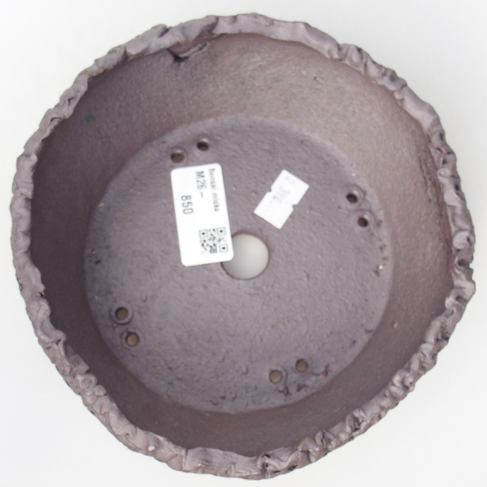 Bonsaischale aus Keramik 16,5 x 16,5 x 5,5 cm, metallfarben