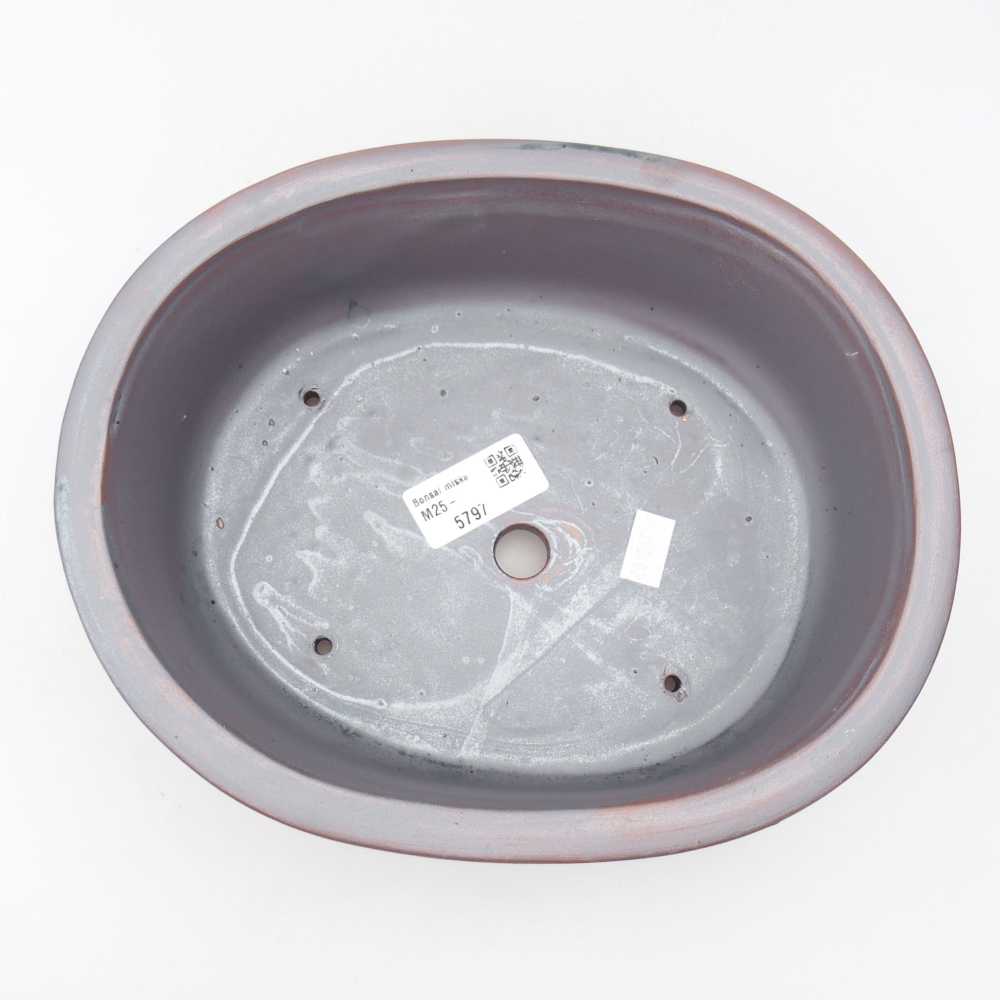 Keramik-Bonsaischale 23 x 19,5 x 7 cm, Farbe metallische