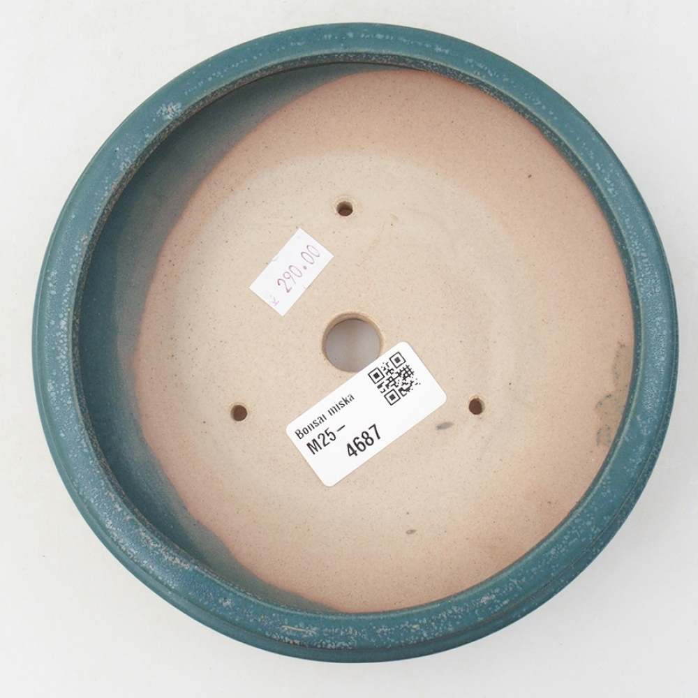 Keramik-Bonsaischale 15,5 x 15,5 x 5 cm, Farbe Blau