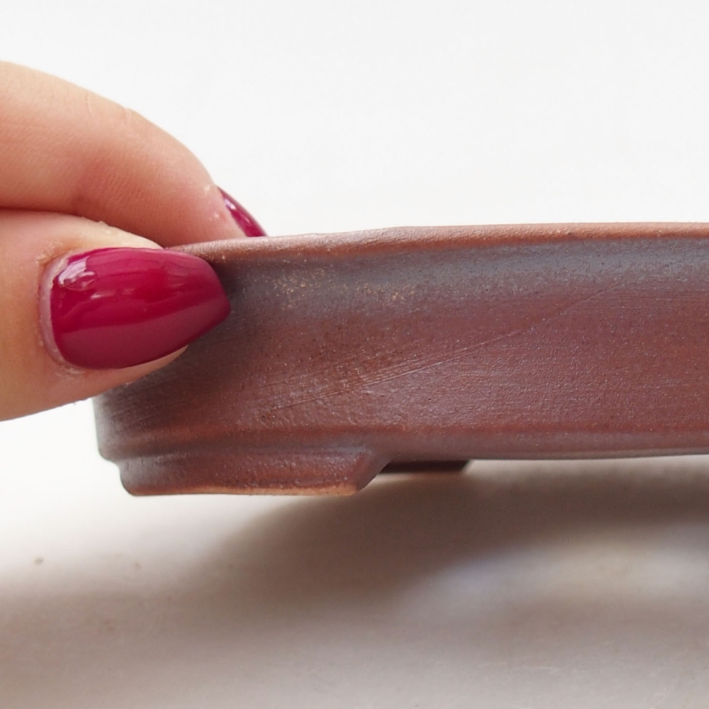 Keramik-Bonsaischale  12,5 x 10,5 x 2 cm, Farbe braun