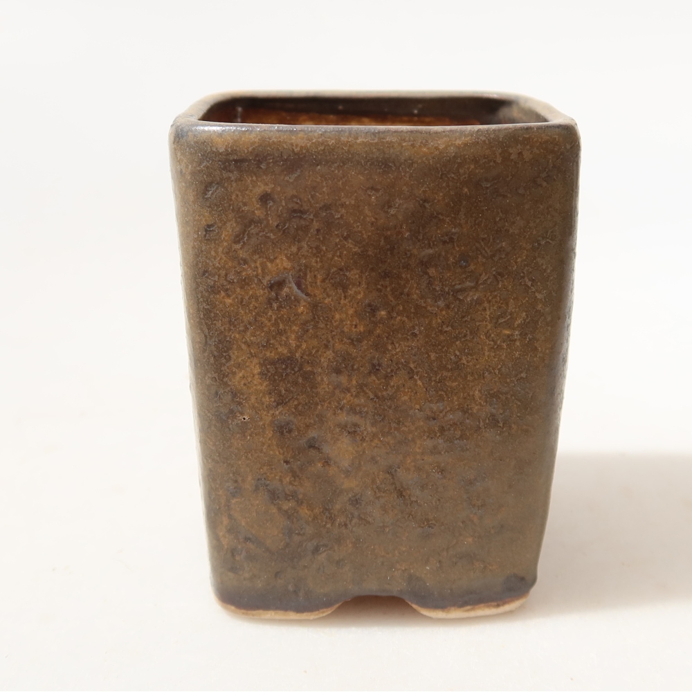 Bonsaischale aus Keramik 5 x 5 x 6,5 cm, braun