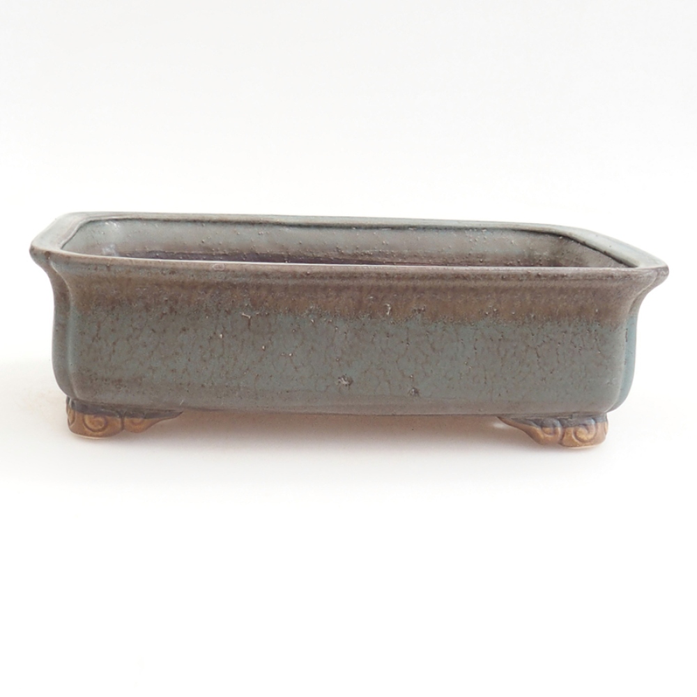 Bonsaischale aus Keramik 24,5 x 19 x 7 cm, Farbe blau