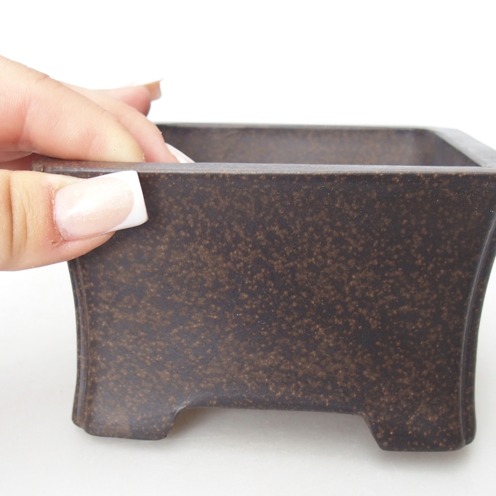 Schale 11 x 11 x 6,5 cm braun ocker