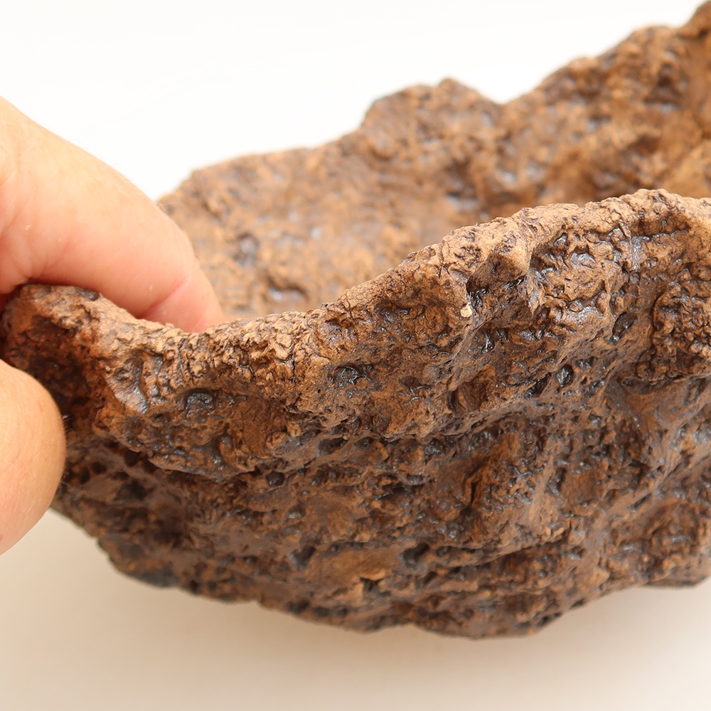 Keramikschale 19 x 17 x 13 cm, Farbe: braun