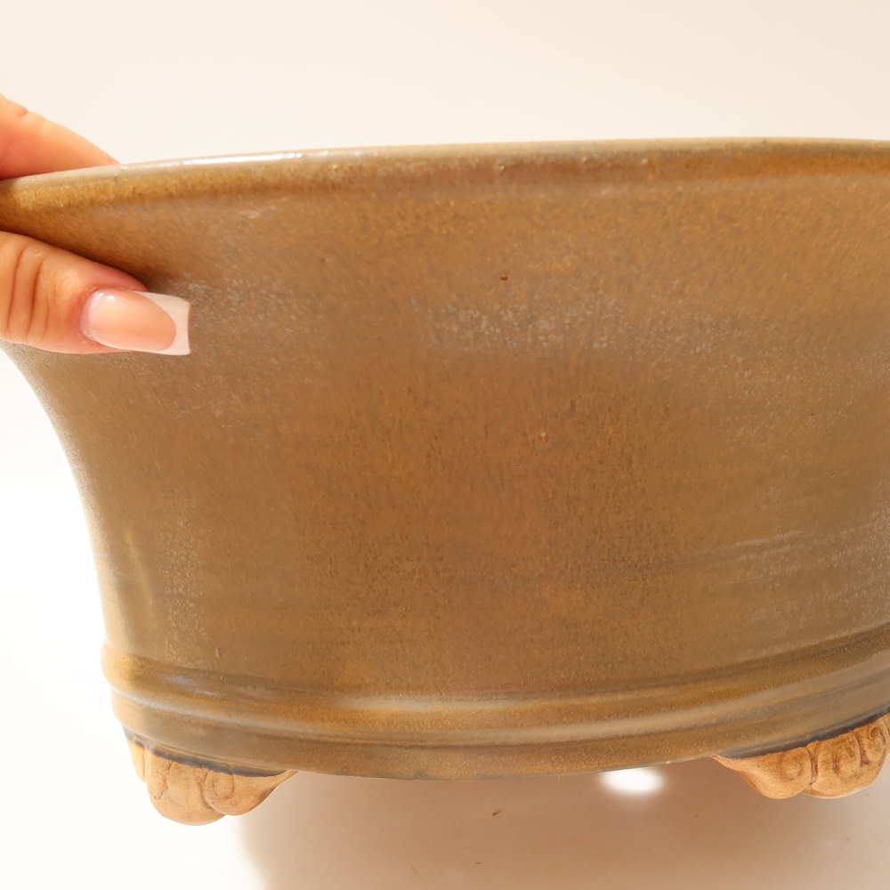 Bonsaischale aus Keramik 32 x 32 x 14 cm, braun