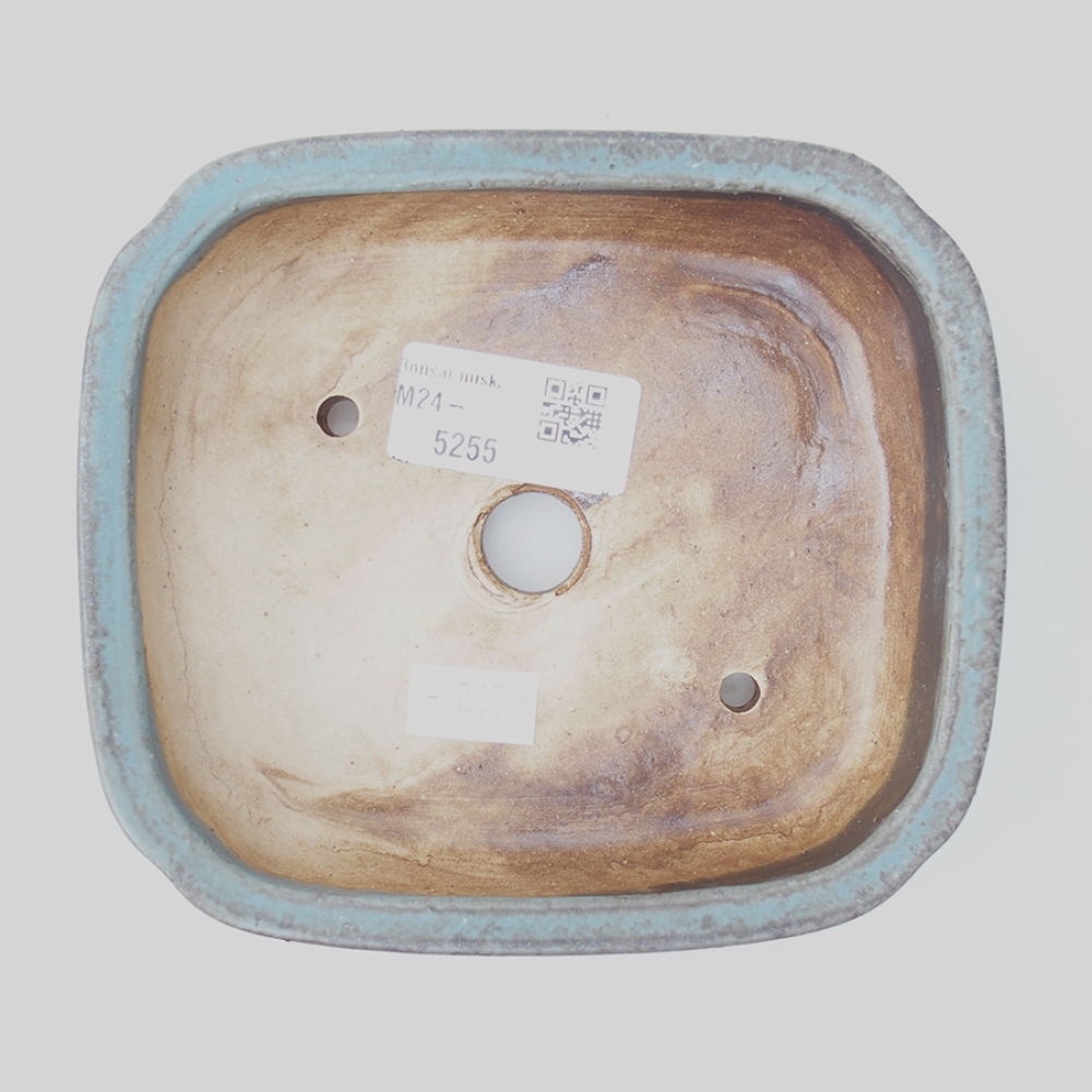 Bonsaischale aus Keramik 13,5 x 12 x 4 cm, Farbe blau