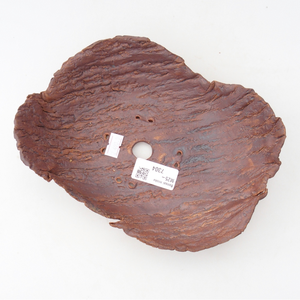 Keramikschale 22 x 18,5 x 6,5 cm , Farbe braun