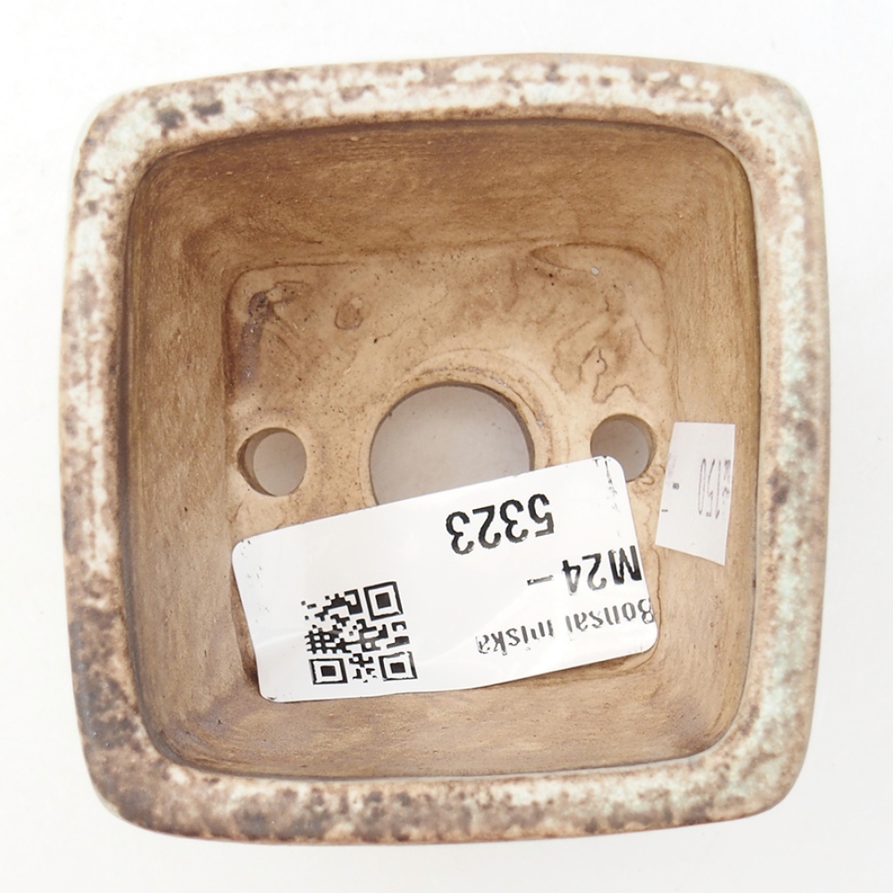 Bonsaischale aus Keramik 6 x 6 x 4,5 cm, Grün Farbe