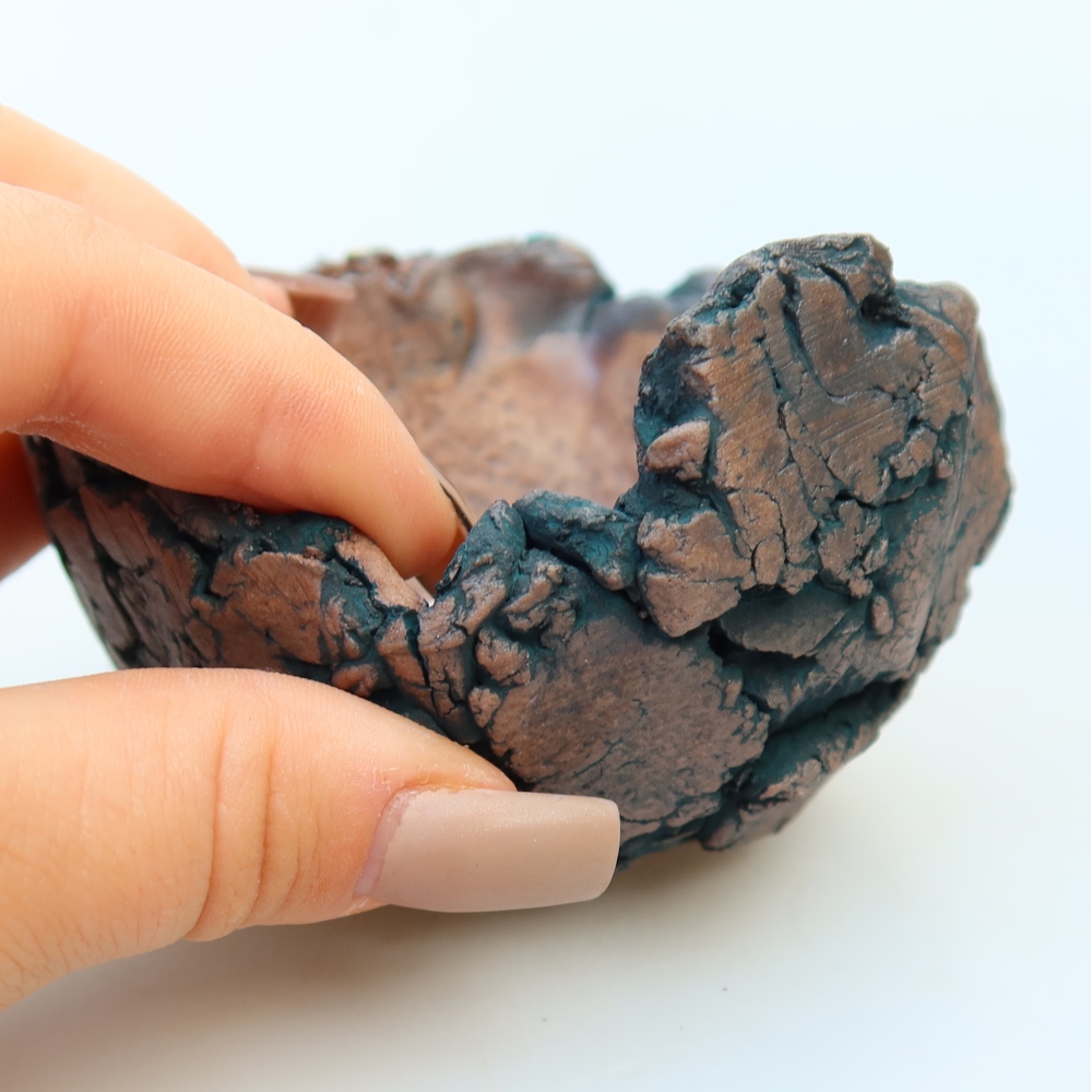Keramikschale 9 x 9 x 5,5 cm , Farbe grün