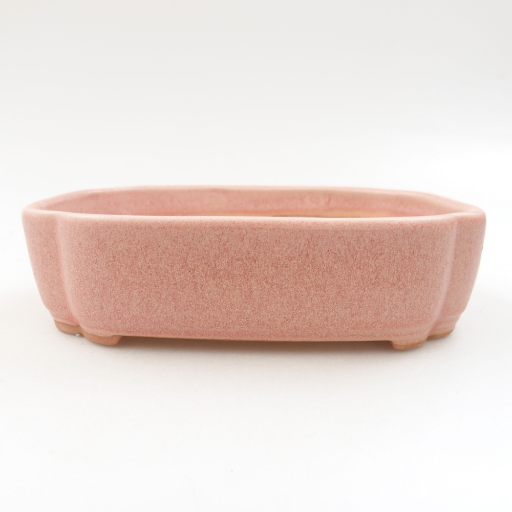 Keramik-Bonsaischale 16 x 12 x 4,5 cm, Farbe rosa