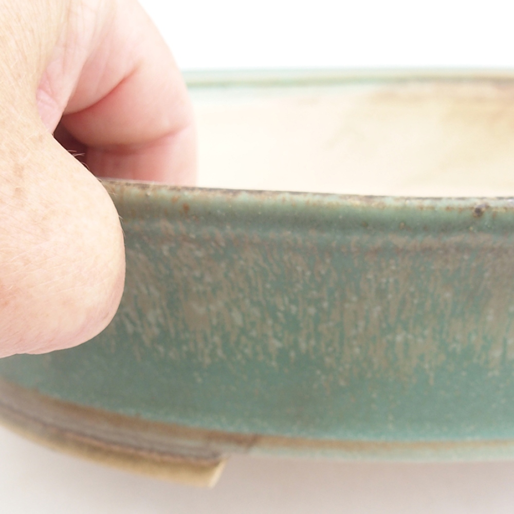 Bonsaischale aus Keramik 27 x 24 x 6 cm, grün