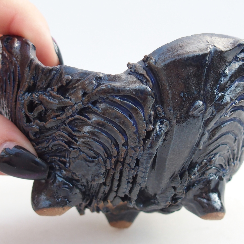 Keramische Schale 9,5 x 9,5 x 6 cm , Farbe blau