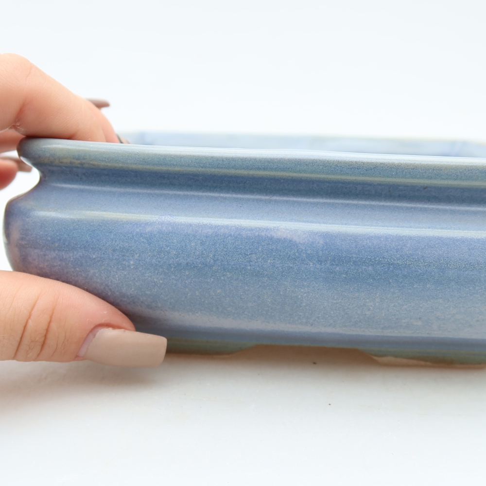 Bonsaischale aus Keramik 15,5 x 15,5 x 6 cm, Farbe blau
