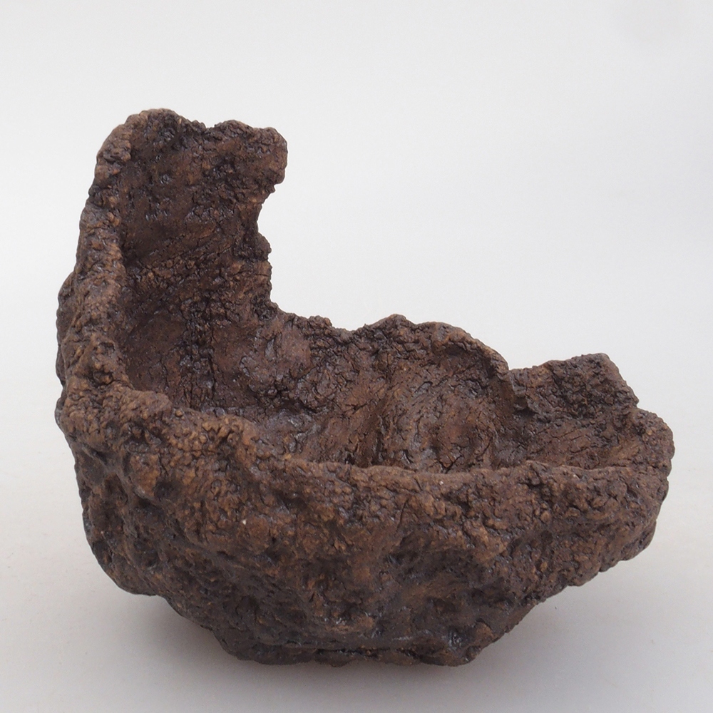 Keramikschale 9 x 8 x 9,5 cm, braun Farbe