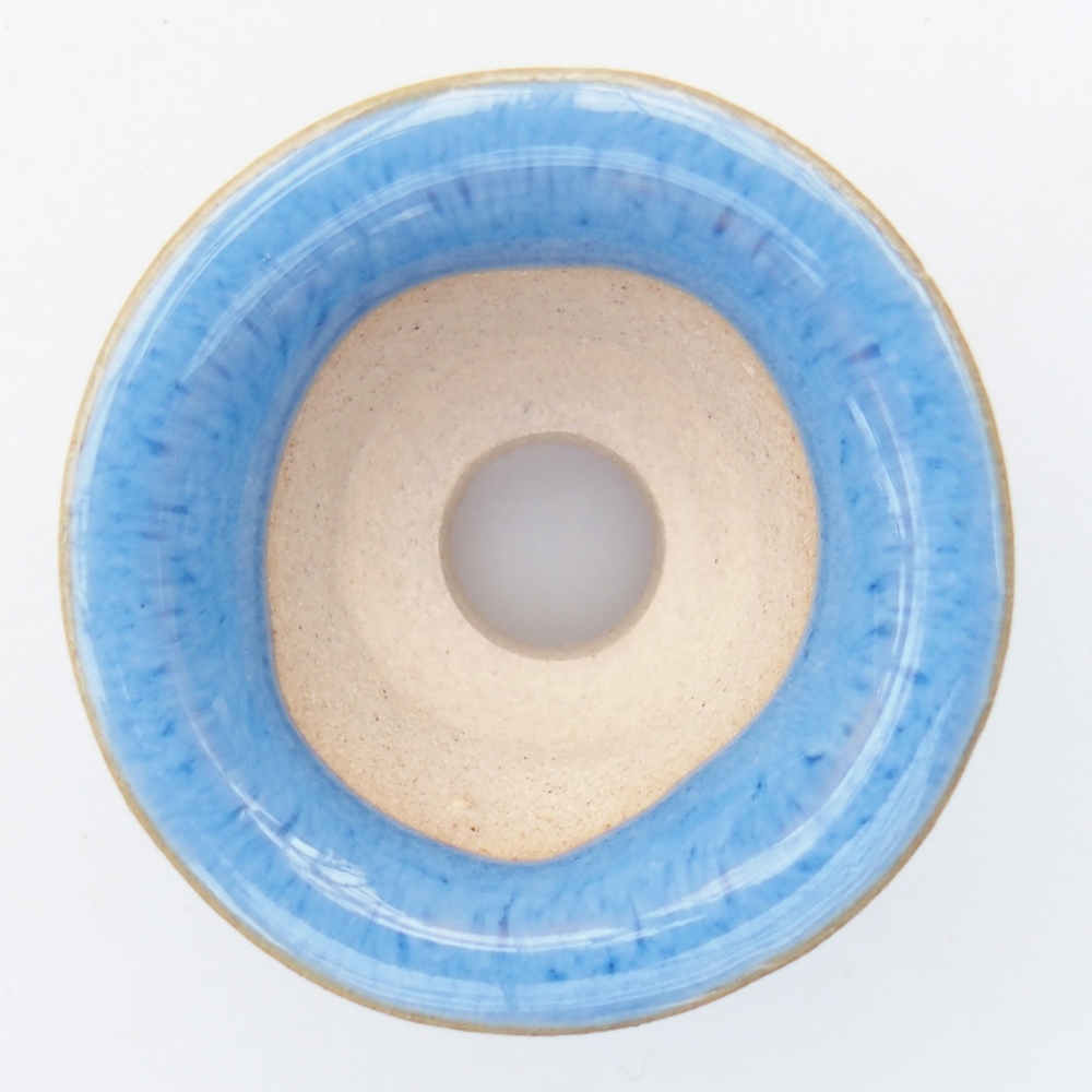 Mini-Bonsaischale 3,5 x 3,5 x 2 cm, Farbe blau