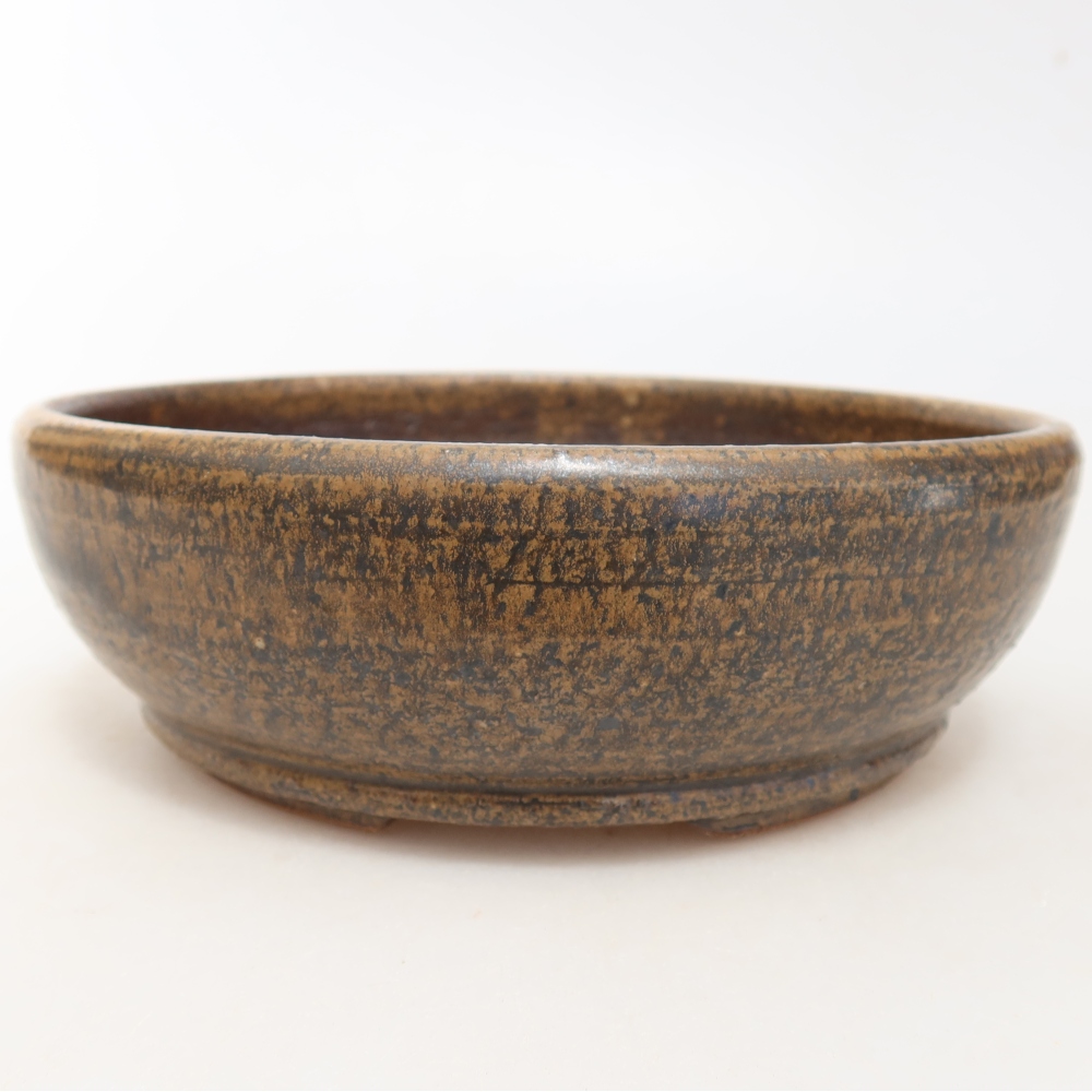 Keramik-Bonsai-Schale 17 x 17 x 5,5 cm, Farbe: braun
