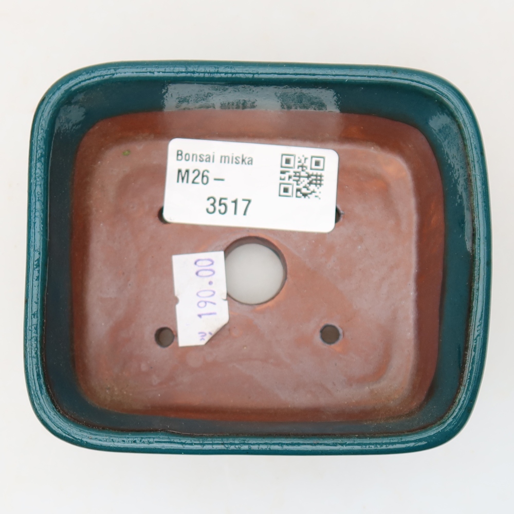 Keramik-Bonsai-Schale 10 x 8 x 3,5 cm, Farbe: grün