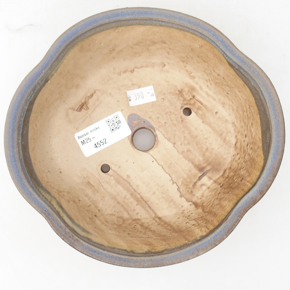 Keramik-Bonsaischale 19 x 17 x 6 cm, Farbe blau