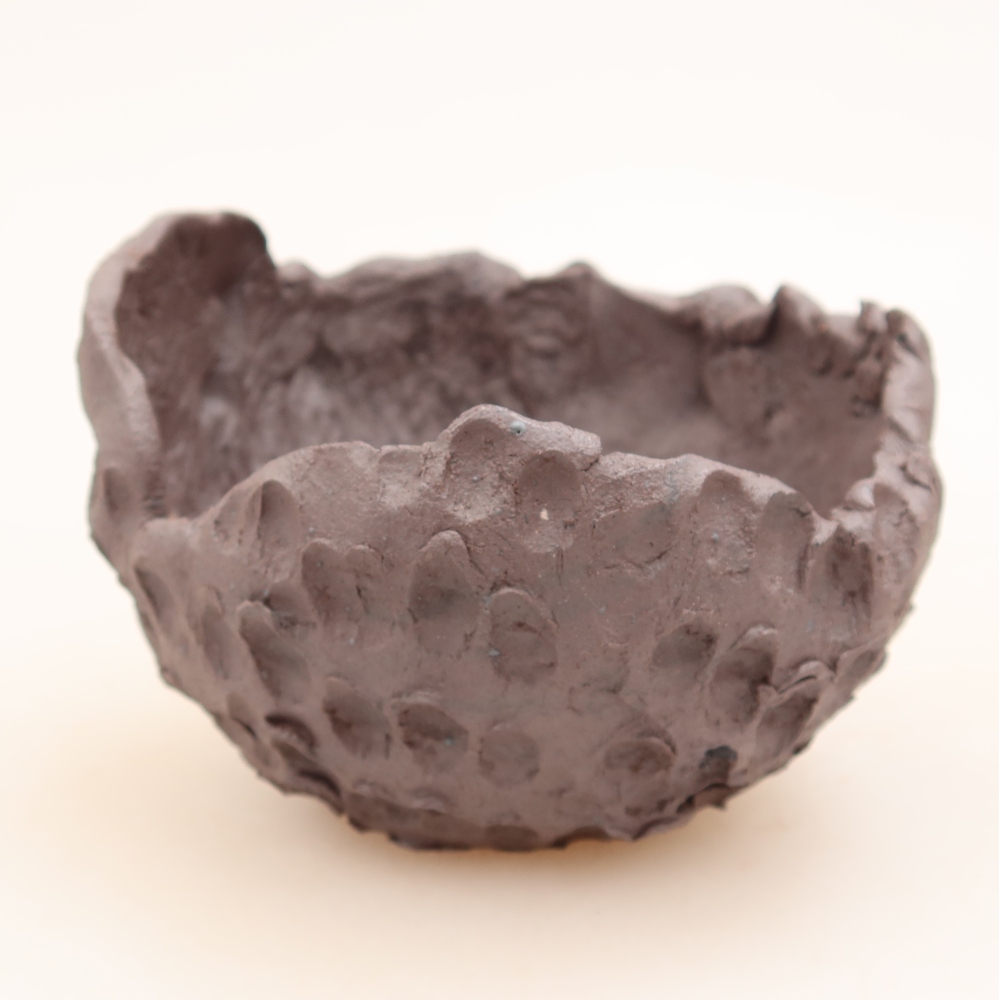 Keramikschale  10 x 10 x 7 cm, metallfarben