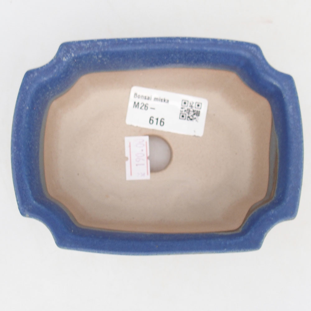 Bonsaischale aus Keramik 12,5 x 9 x 5,5 cm, Farbe blau