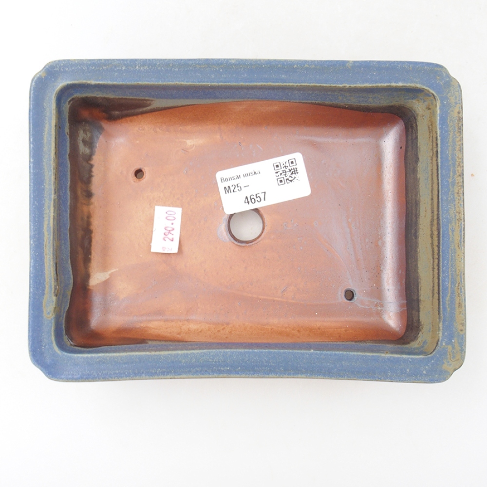 Keramik-Bonsaischale 17,5 x 13 x 4 cm, Farbe blau