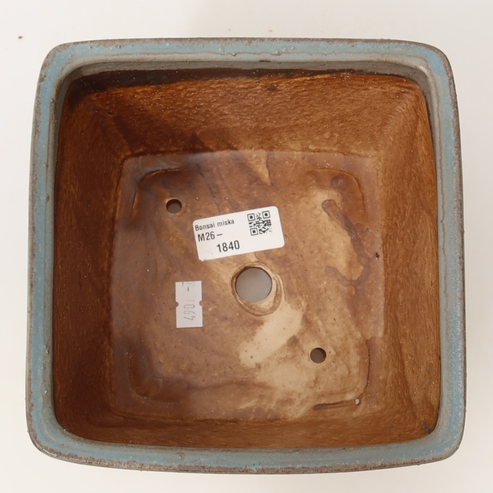 Bonsaischale aus Keramik 16 x 16 x 10 cm, Farbe blau