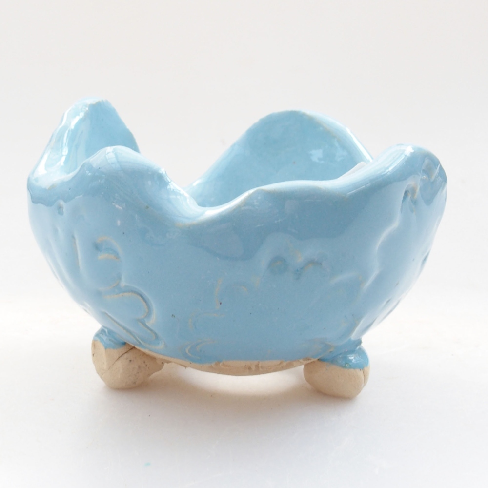 Keramikschale 7 x 7 x 6 cm, Farbe blau