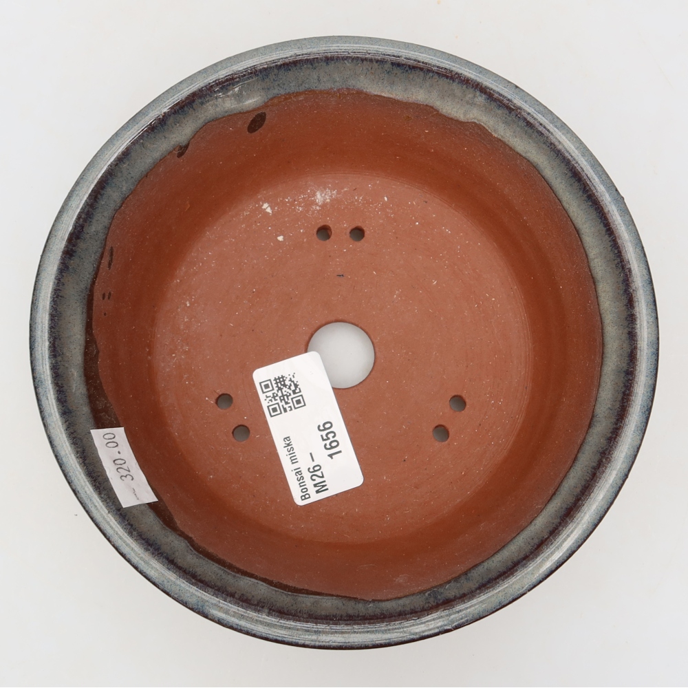 Bonsaischale aus Keramik 15 x 15 x 5,5 cm, grau
