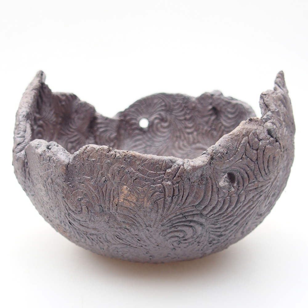 Keramikschale 13 x 12,5 x 8,5 cm, metallicfarben