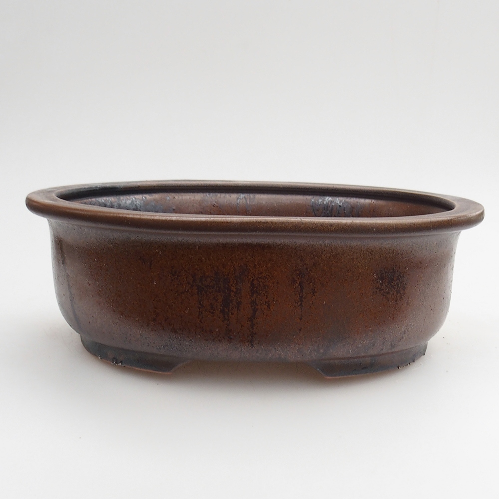 Bonsaischale aus Keramik 23 x 19 x 7 cm, braun