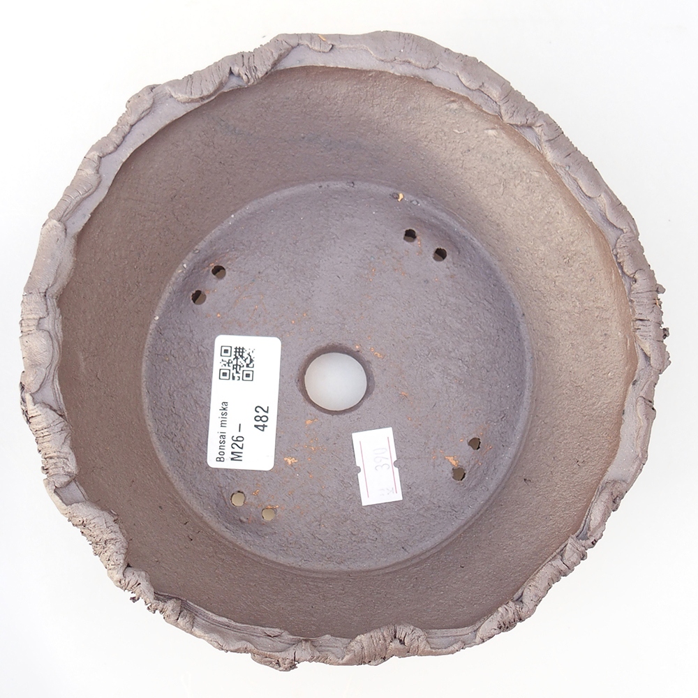 Bonsaischale aus Keramik 17 x 17 x 5,5 cm, metallfarben