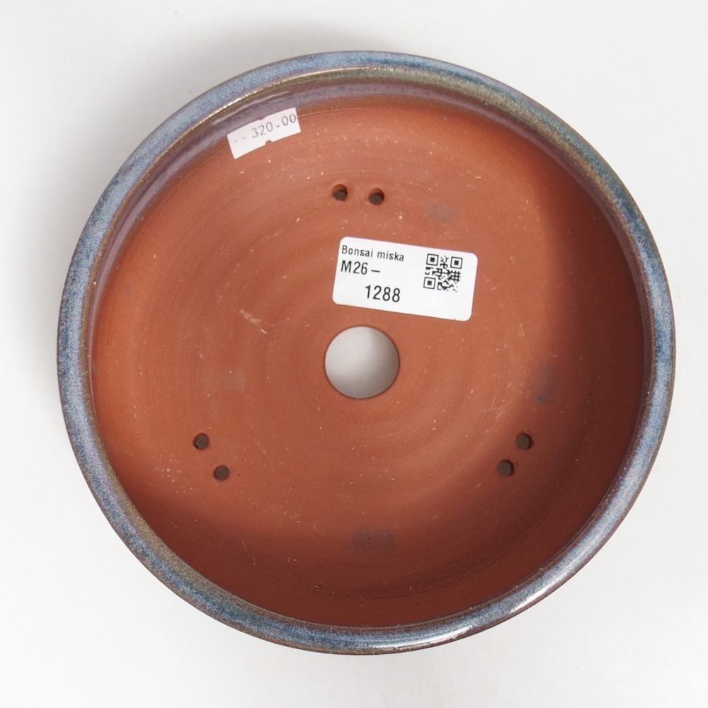Bonsaischale aus Keramik 16 x 16 x 5 cm, Farbe blau