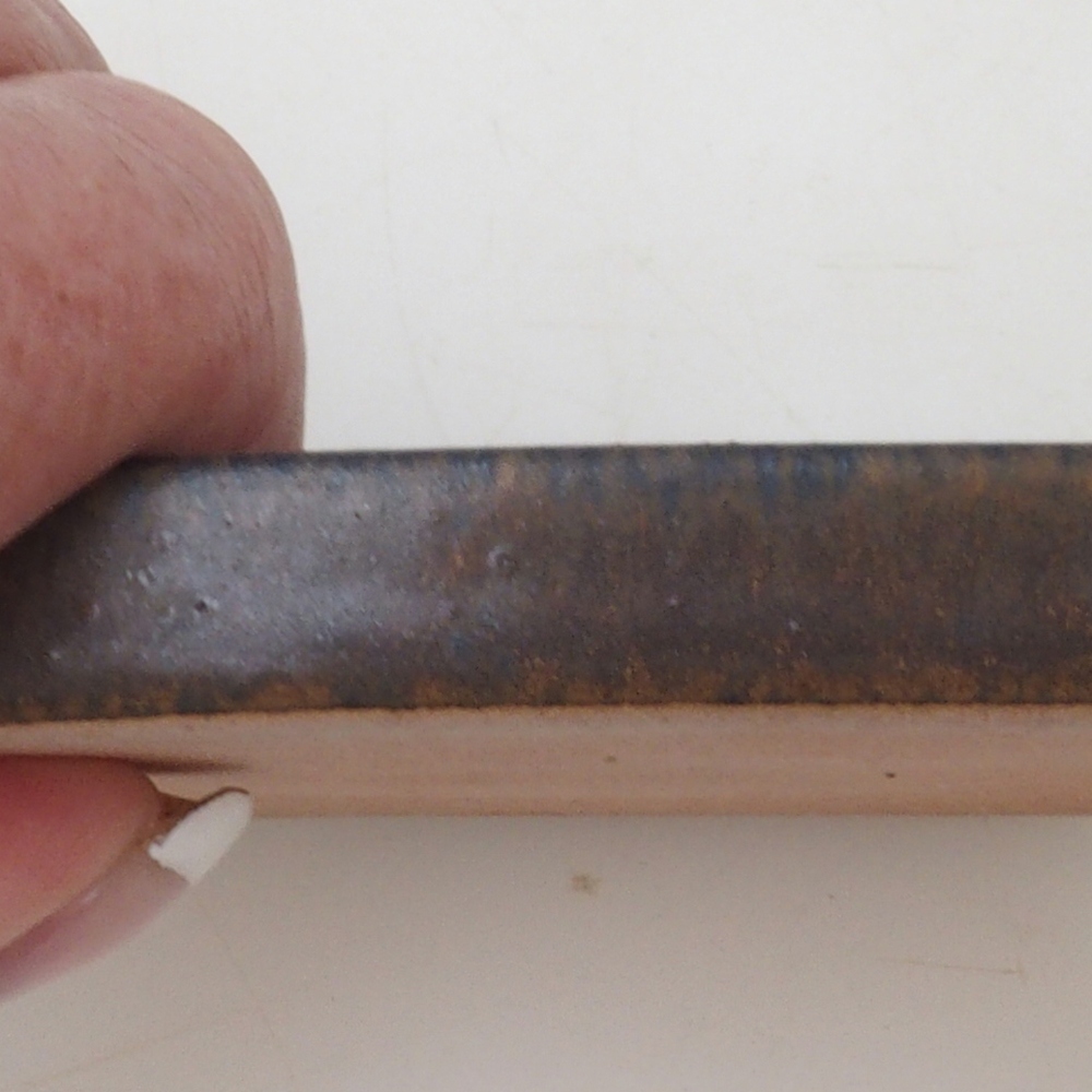 Bonsai-Schale quadratisch 9 x 9 x 1 cm – braun