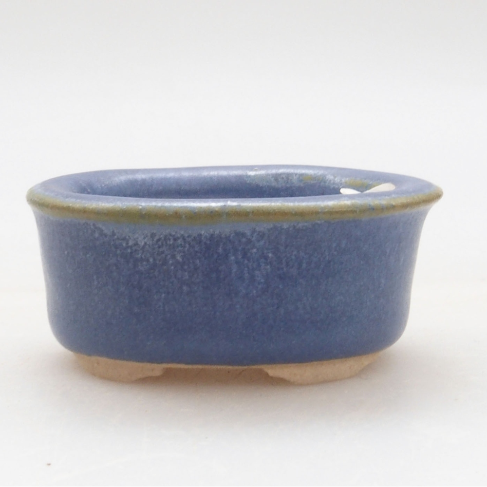 Mini-Bonsaischale 4 x 3,5 x 2 cm, Farbe blau