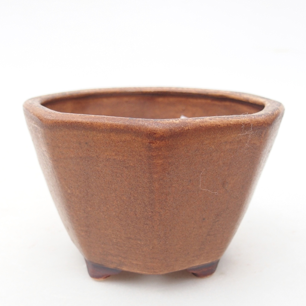 Bonsaischale aus Keramik 8,5 x 8,5 x 6 cm, Farbe braun