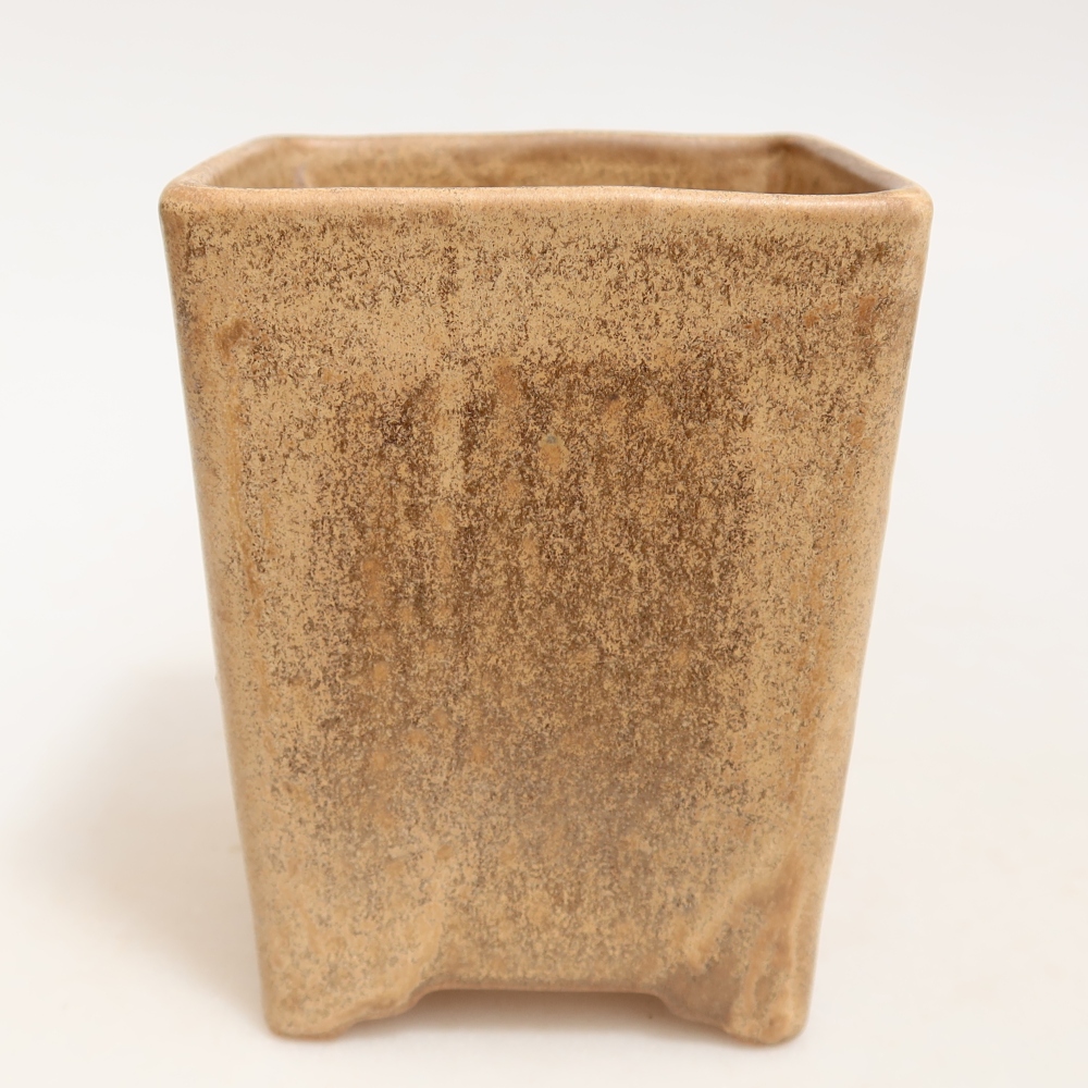 Keramik-Bonsai-Schale 9 x 9 x 11 cm, Farbe: Beige