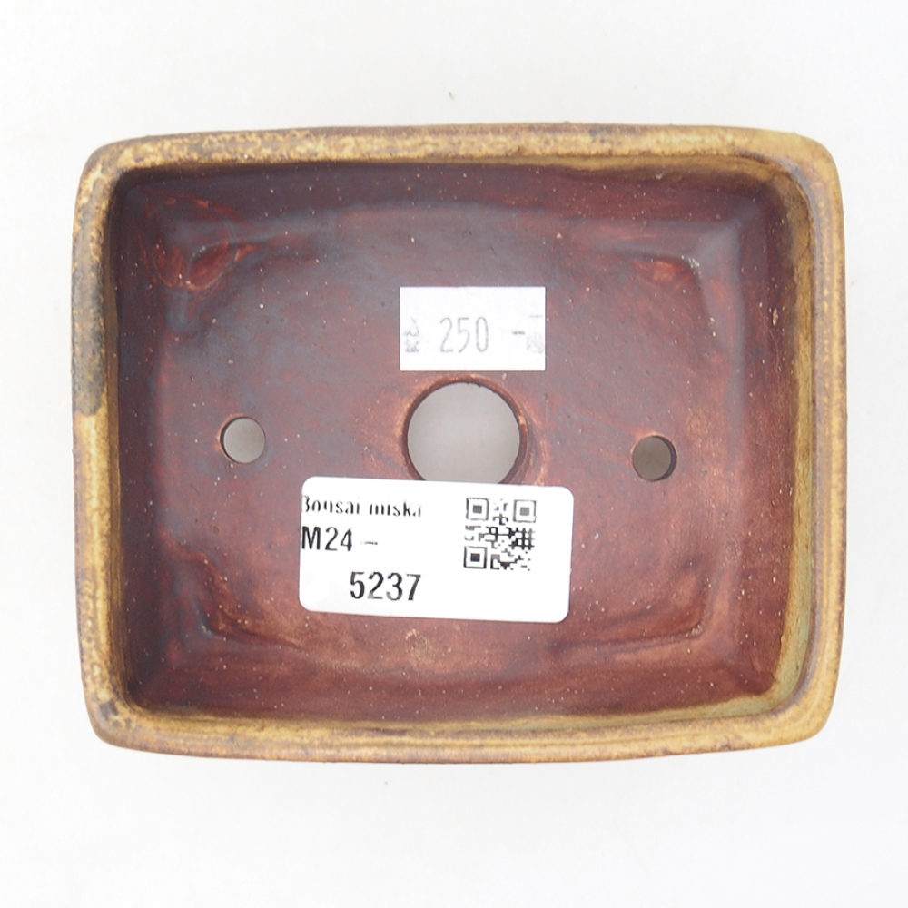 Bonsaischale aus Keramik 10 x 8,5 x 4 cm, Farbe Grün