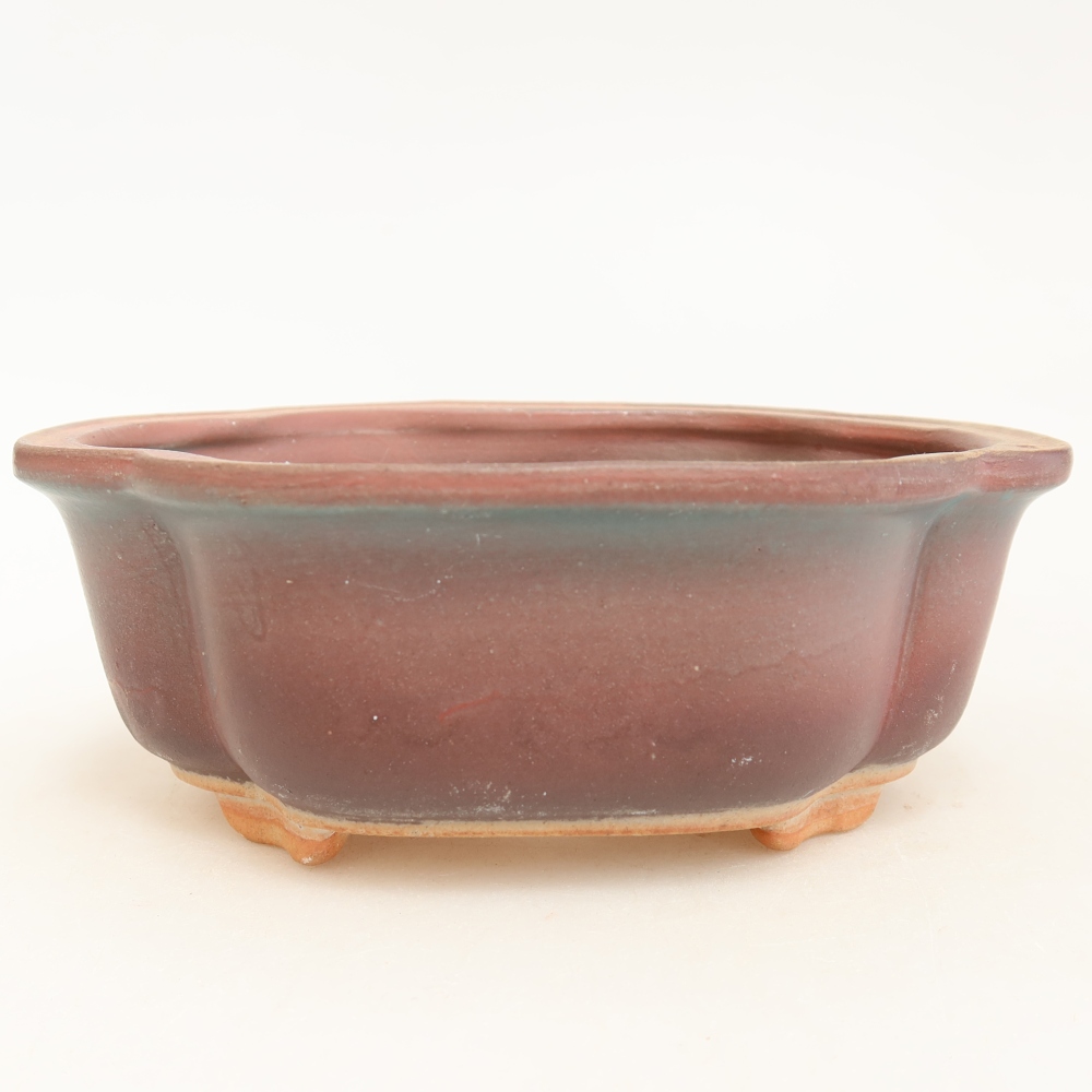 Keramik-Bonsai-Schale 13,5 x 10,5 x 5 cm, Farbe: Violett